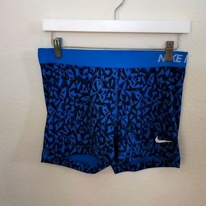 Nike, Large, Blue Gemometric Dry Fit Shorts